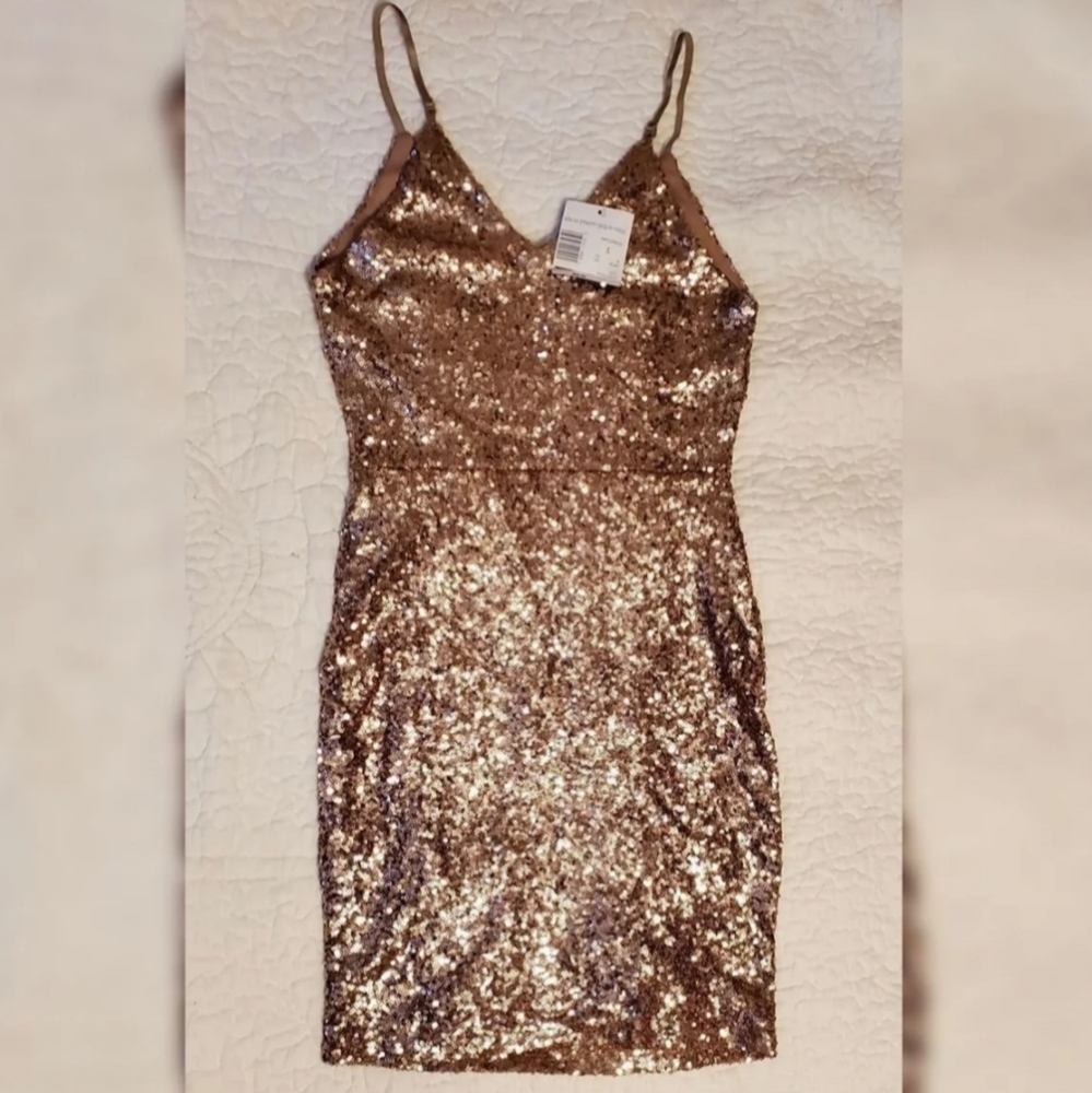 G by Guess Strappy Sequin Dress NWT
